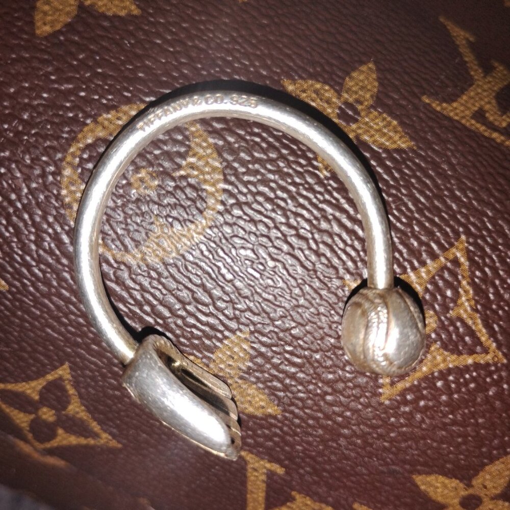 Tiffany & Co. Sterling Silver Baseball Glove & Baseball Ball Keychain Key Ring